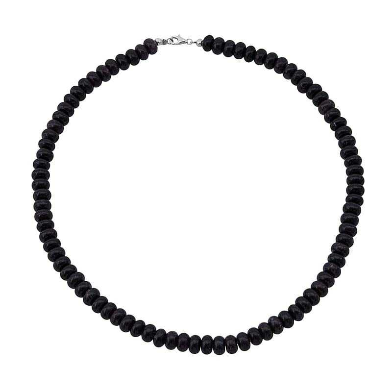Purple Quartz 345 ctw Beaded Necklace in Sterling Silver 18 Inches