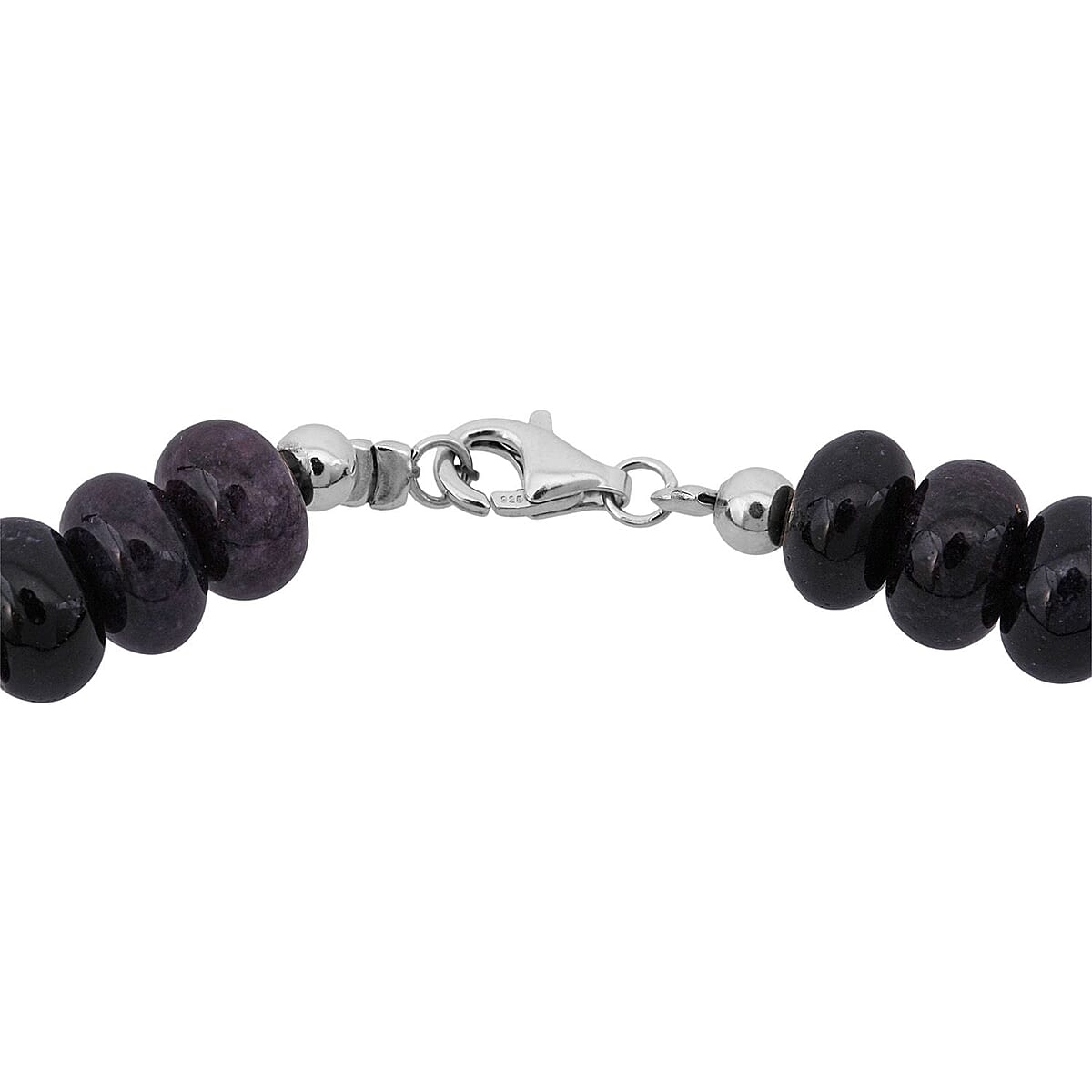 D'Joy Purple Quartz Beaded 241.50 ctw Necklace 18 Inches Sterling Silver  image number 3