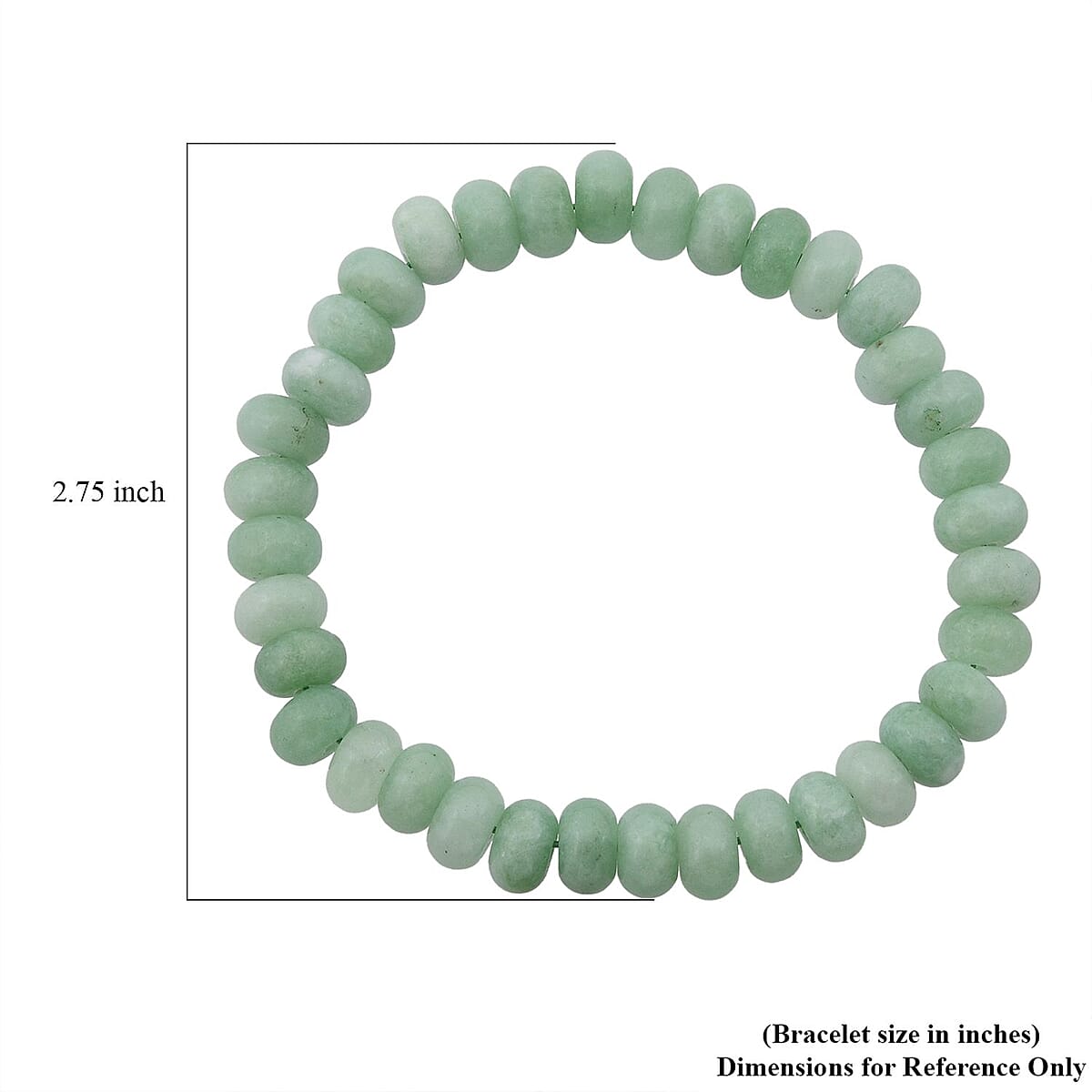  Green Quartz Beaded 105.00 ctw Stretch Bracelet  image number 4