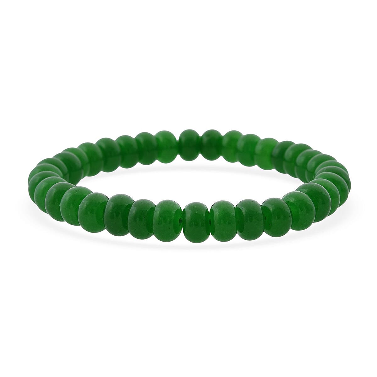 Green Onyx Beaded 98.40 ctw Stretch Bracelet  image number 0