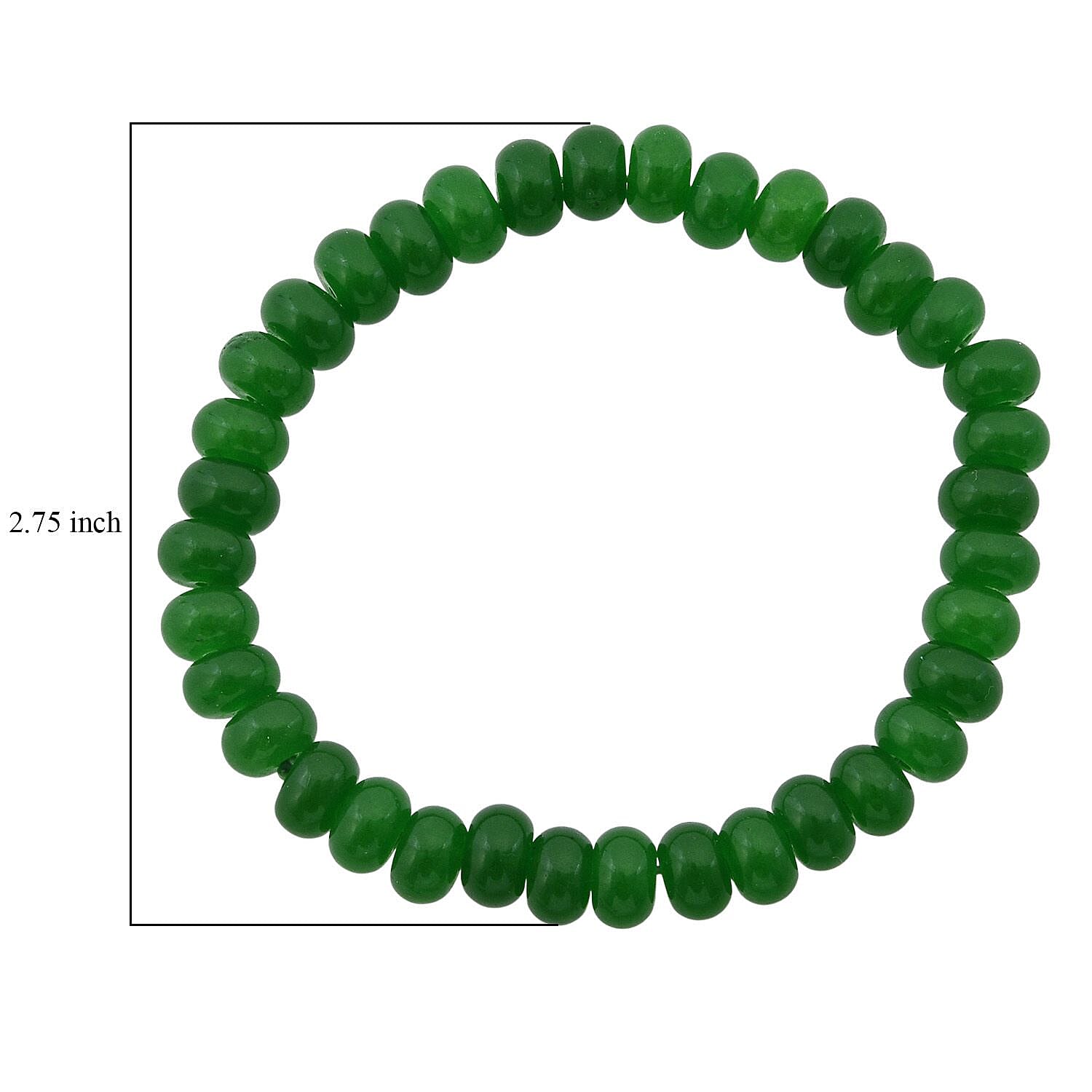Green Onyx Beaded 98.40 ctw Stretch Bracelet