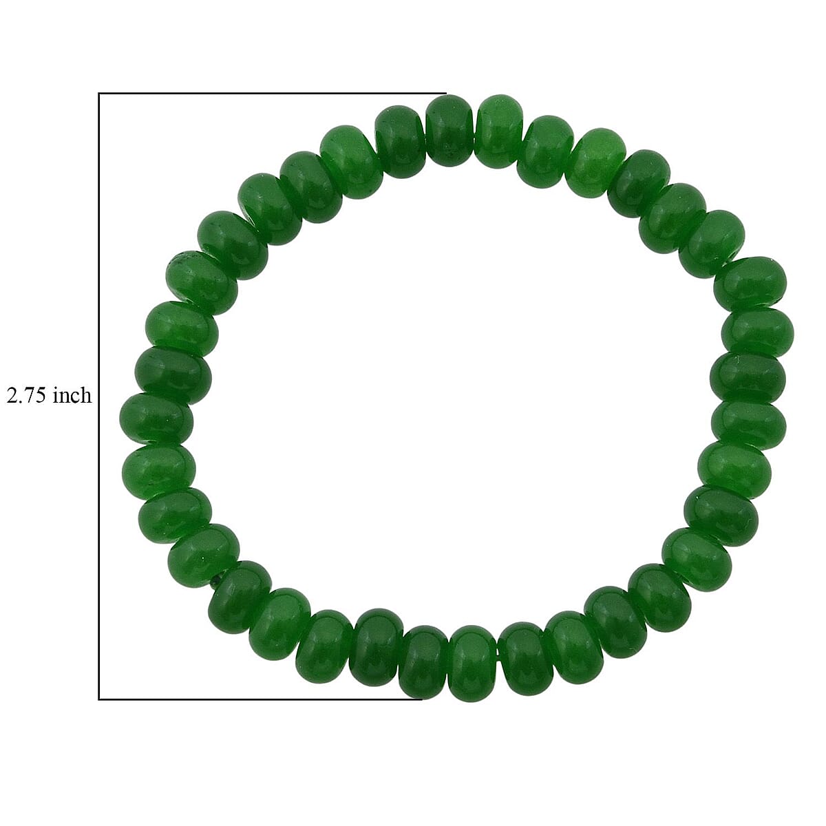 Green Onyx Beaded 98.40 ctw Stretch Bracelet  image number 4