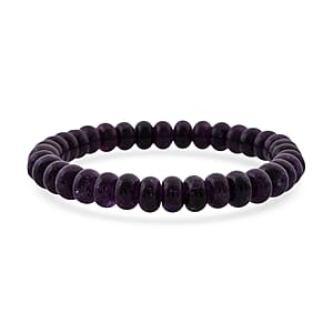  Purple Quartz Beaded 105.80 ctw Stretch Bracelet 