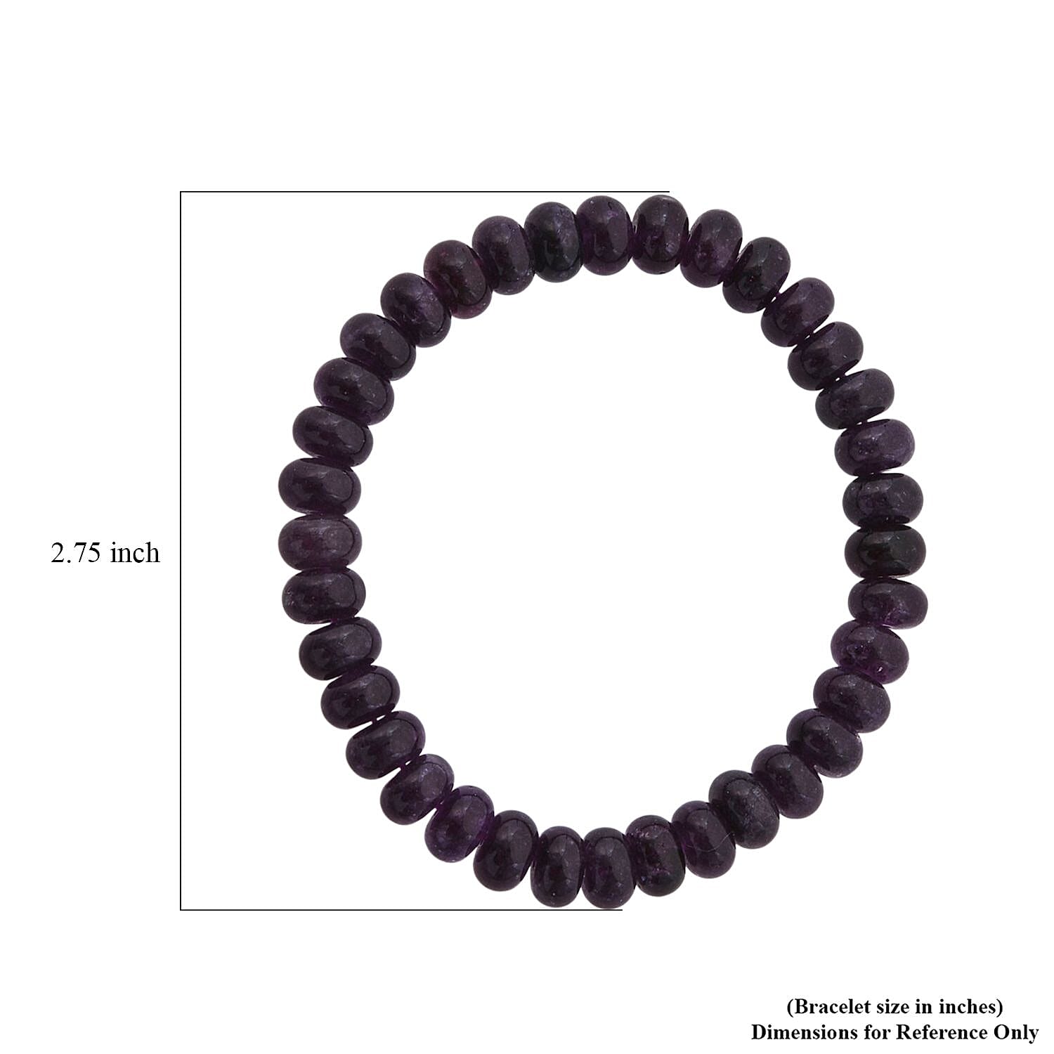  Purple Quartz Beaded 105.80 ctw Stretch Bracelet 