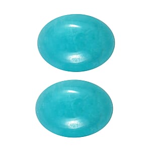 Amazonite Set of 2 (Ovl 8x6 mm) 2.09 ctw Loose Gemstone