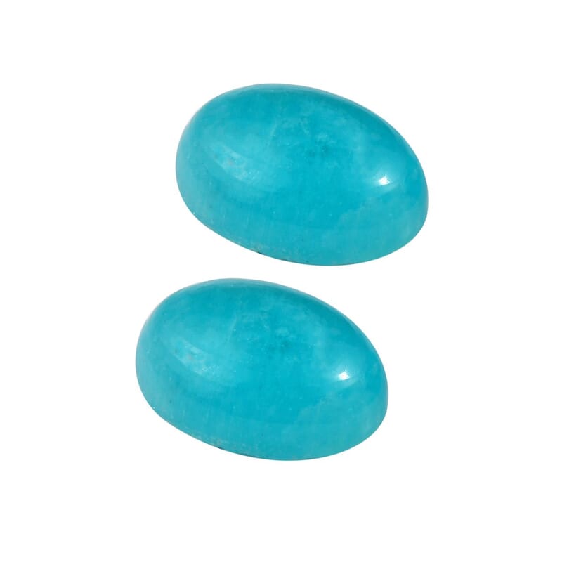 Amazonite Set of 2 (Ovl 8x6 mm) 2.09 ctw Loose Gemstone