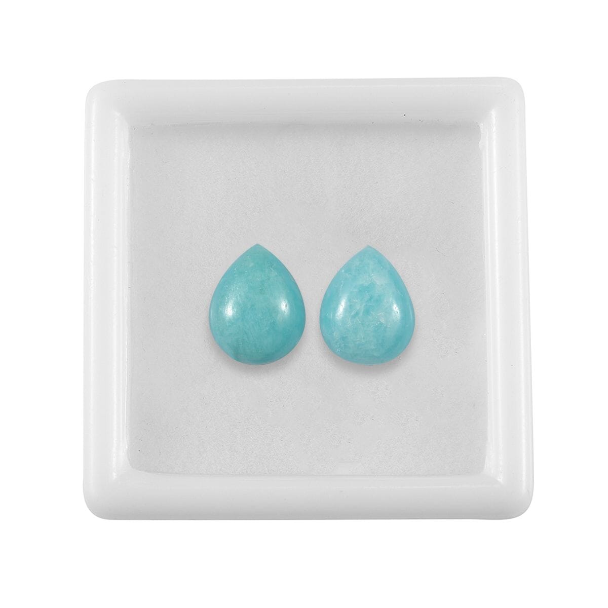 Amazonite Set of 2 (Pear 10x8 mm) 3.50 ctw Loose Gemstone image number 3