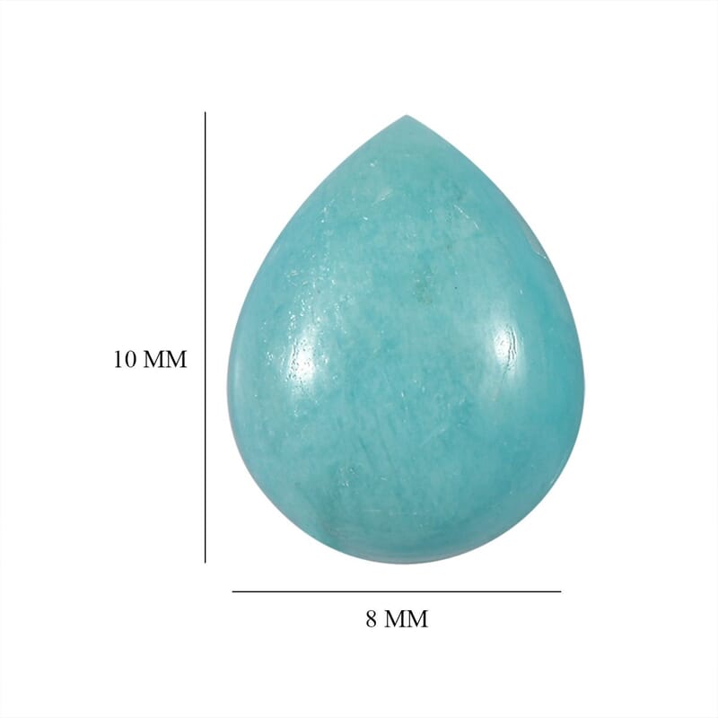 Amazonite Set of 2 (Pear 10x8 mm) 3.50 ctw Loose Gemstone