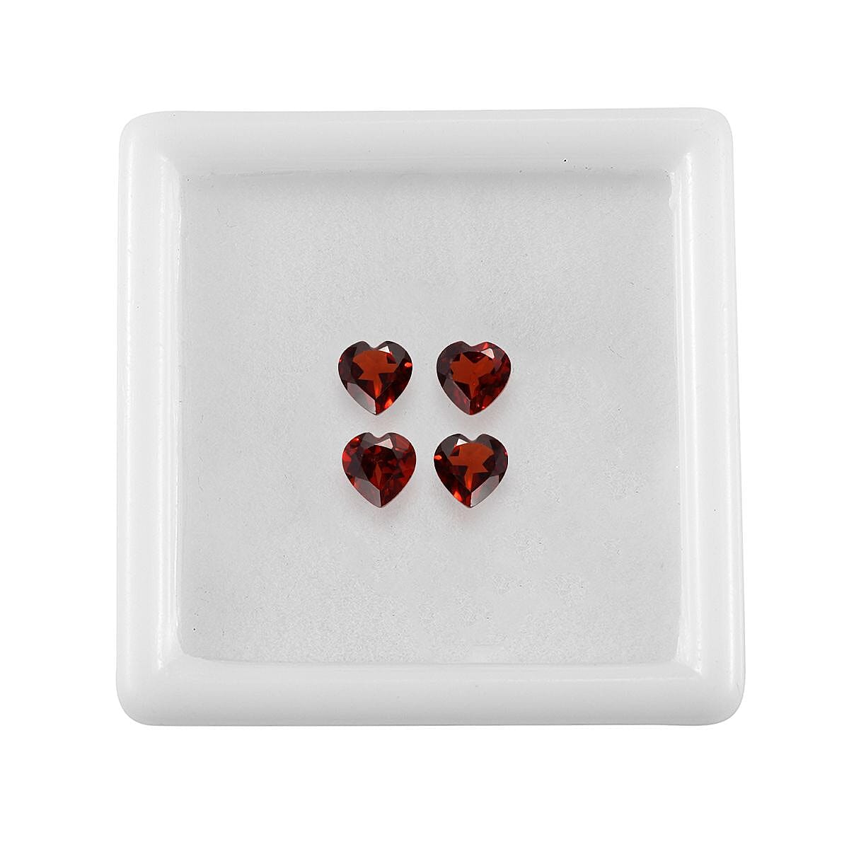 Mozambique Garnet Set of 4 (Hrt 5 mm) 2.18 ctw Loose Gemstone