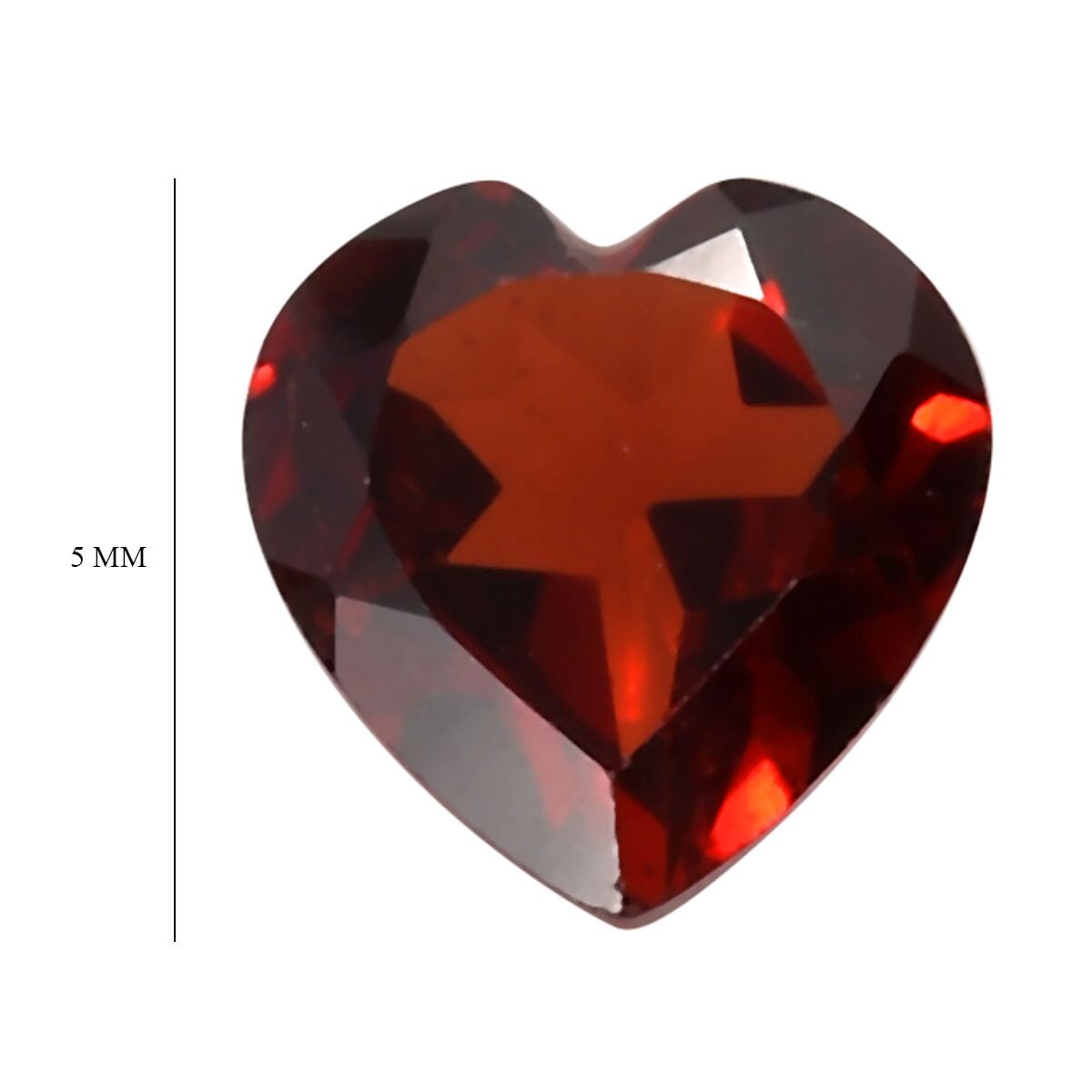 Mozambique Garnet Set of 4 (Hrt 5 mm) 2.18 ctw Loose Gemstone image number 4