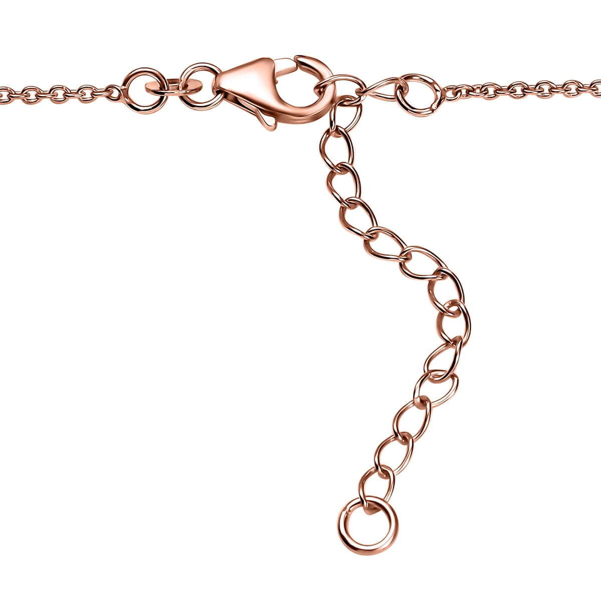 D'Joy Tanzanian Wine Garnet and White Zircon 4.70 ctw Majestic Firefal Necklace in 18K Vermeil Rose Gold Over Sterling Silver 18 Inches image number 4