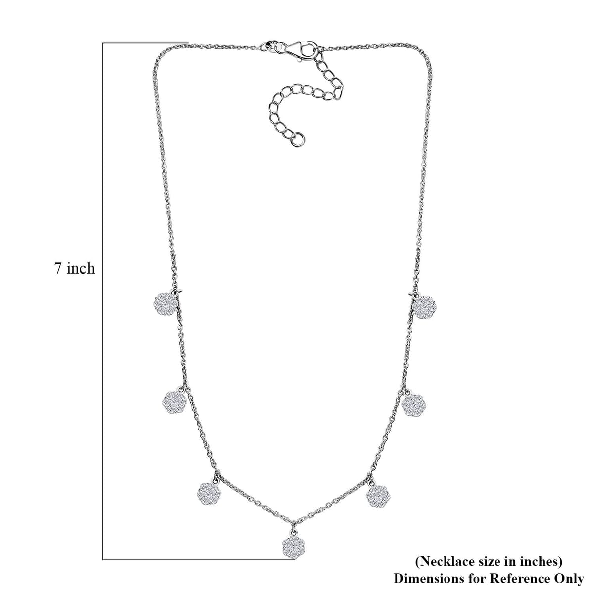 Luxuriant Lab Grown Diamond G-H SI 2.00 ctw Necklace in Rhodium Over Sterling Silver 18 Inches image number 5
