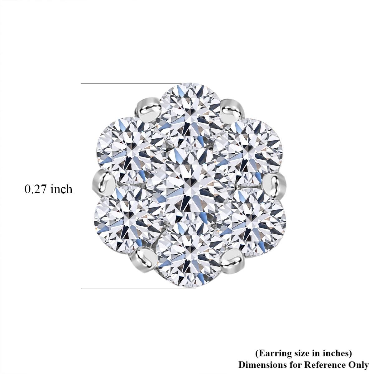 Luxuriant Lab Grown Diamond G-H SI 0.50 ctw Earrings in Rhodium Over Sterling Silver image number 4