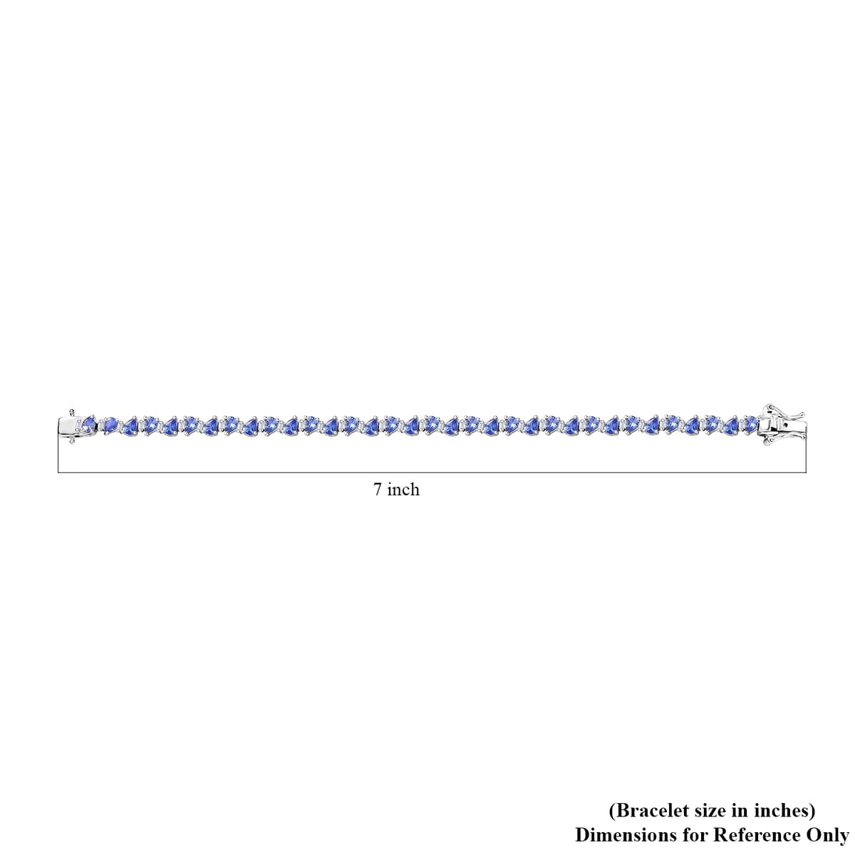 D’Joy Tanzanite and Moissanite 5.35 ctw Floral Vines Bracelet in Rhodium Over Sterling Silver (6.50 In) image number 4