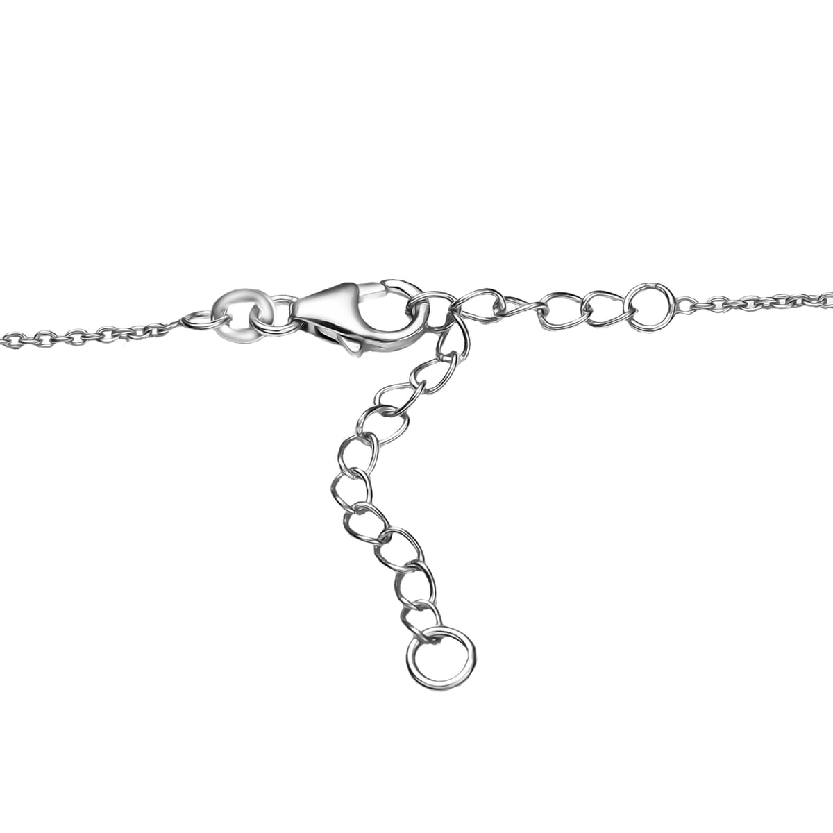 D’Joy Tanzanite and Multi Gemstone 5.25 ctw Starburst Halo Necklace 18 Inches in Rhodium Over Sterling Silver image number 4
