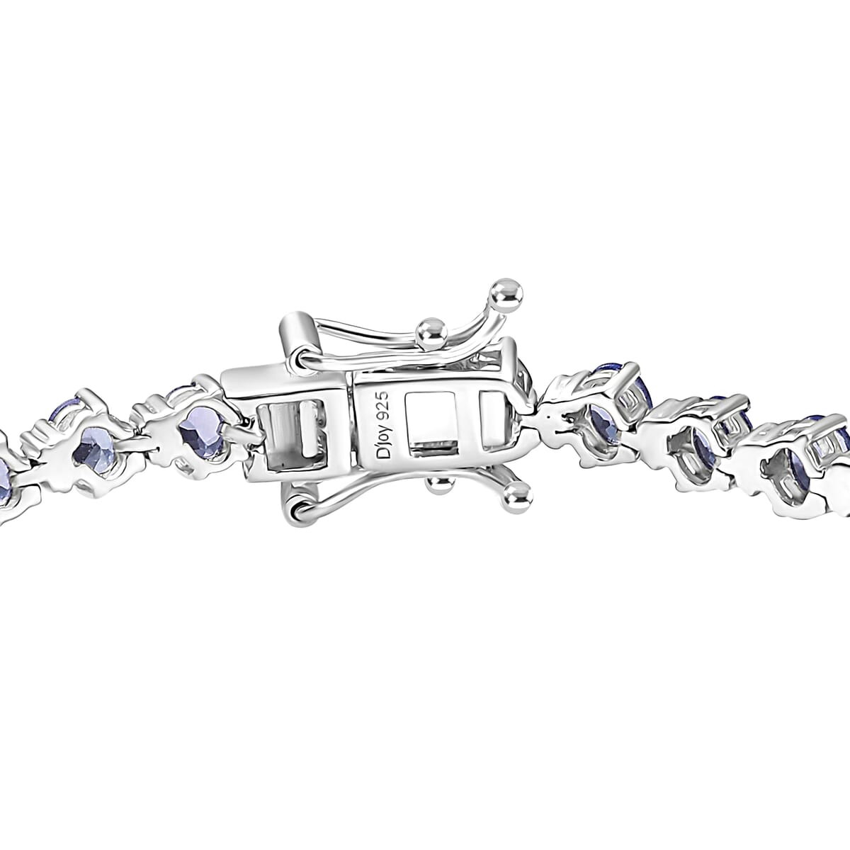 D'Joy Tanzanite and Moissanite 7.25 ctw Floral Vines Bracelet in Rhodium Over Sterling Silver (6.50 In) image number 3