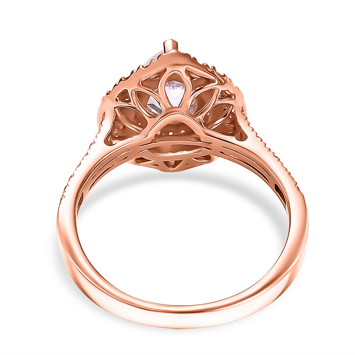 D'Joy Premium Martha Rocha Kunzite and Multi Gemstone 2.60 ctw Blushing Flora Ring in 18K Vermeil Rose Gold Over Sterling Silver (Size 10.0)