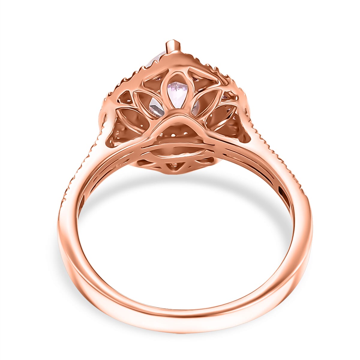 D'Joy Premium Martha Rocha Kunzite and Multi Gemstone 2.60 ctw Blushing Flora Ring in 18K Vermeil Rose Gold Over Sterling Silver (Size 10.0) image number 4