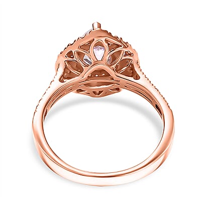 D'Joy Premium Martha Rocha Kunzite and Multi Gemstone 2.60 ctw Blushing Flora Ring in 18K Vermeil Rose Gold Over Sterling Silver (Size 10.0)