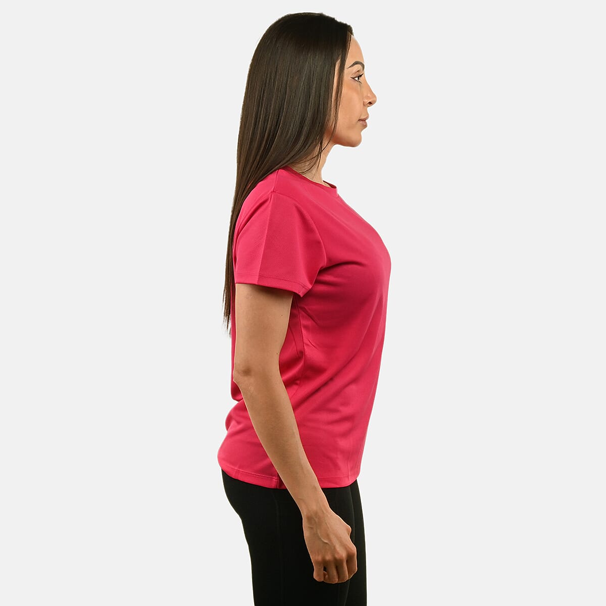 Hanton Fuchsia Women's Moisture Wicking Shirt - L image number 2