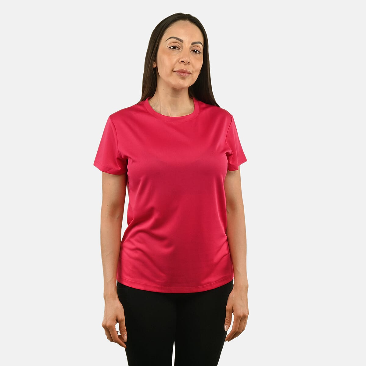 Hanton Fuchsia Women's Moisture Wicking Shirt - L image number 3