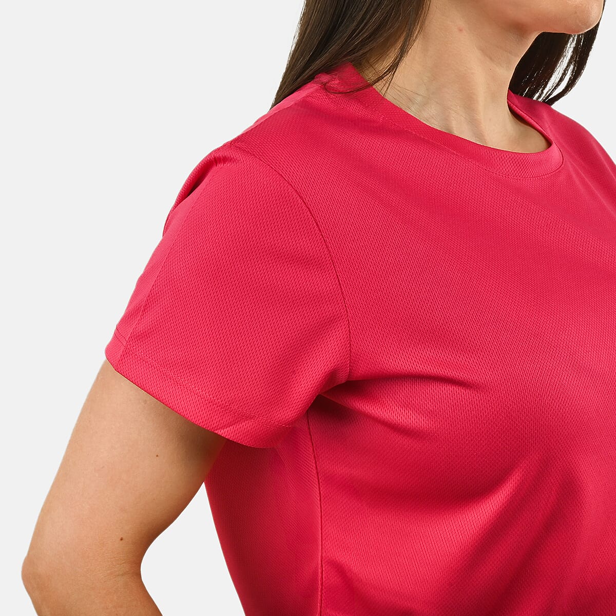 Hanton Fuchsia Women's Moisture Wicking Shirt - L image number 4