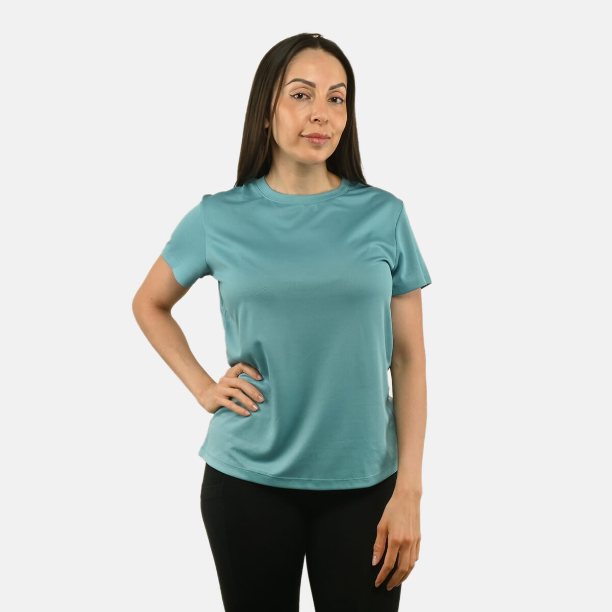 Hanton Teal Women's Moisture Wicking Shirt - S image number 0
