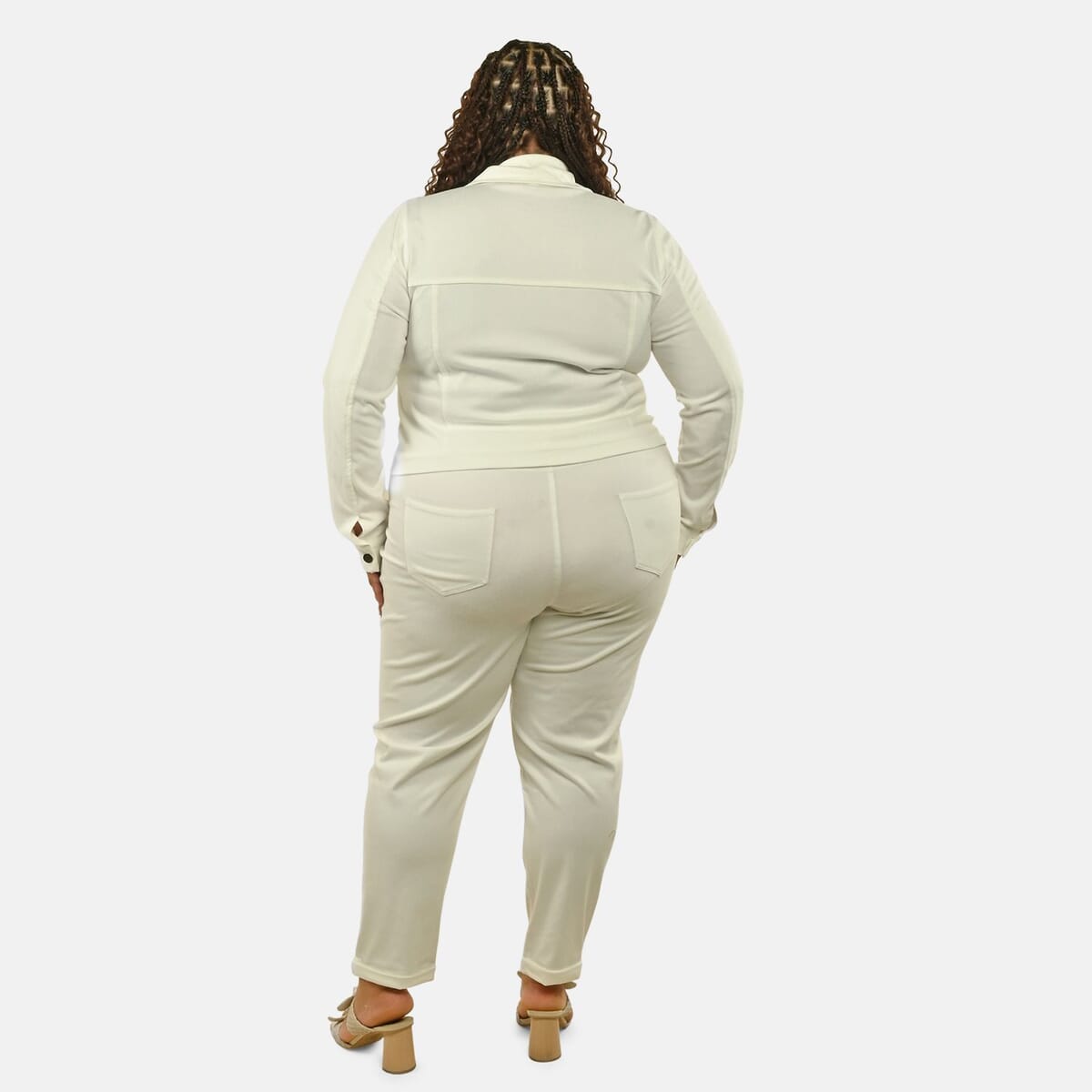 Comfort Oasis Coconut Milk Cotton Blend Stretch Knit Pant -L image number 1