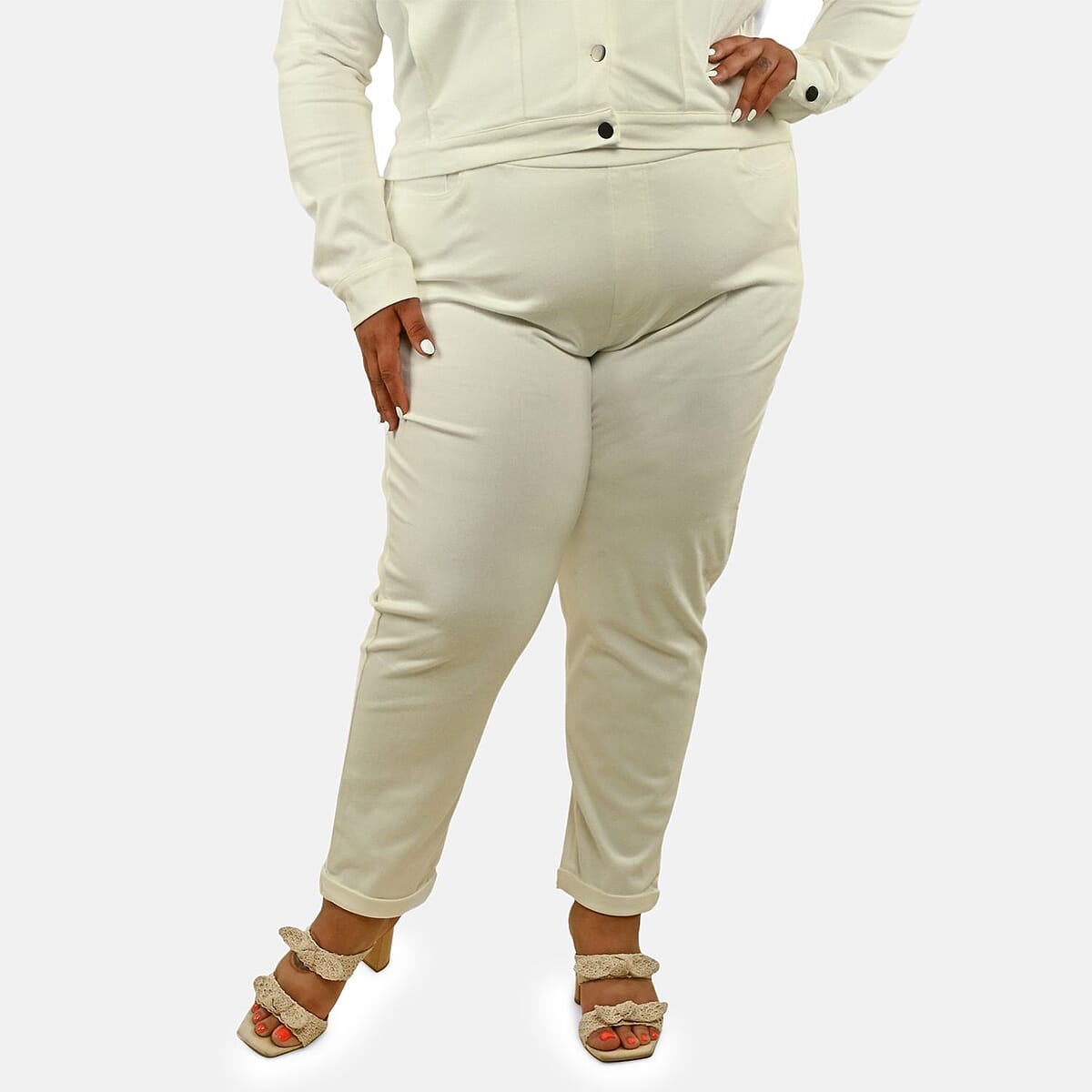 Comfort Oasis Coconut Milk Cotton Blend Stretch Knit Pant - XL image number 3