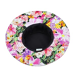 Multi Floral Cotton Poplin Woven Bucket Hat - One Size Fits Most