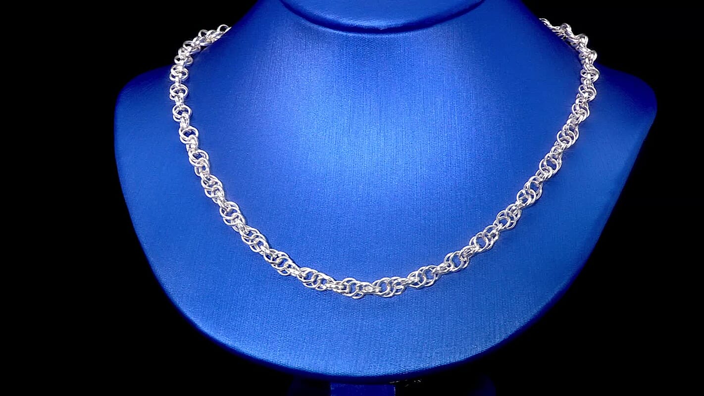 Link Chain Necklace in Sterling Silver 20 Inches 18.15 Grams