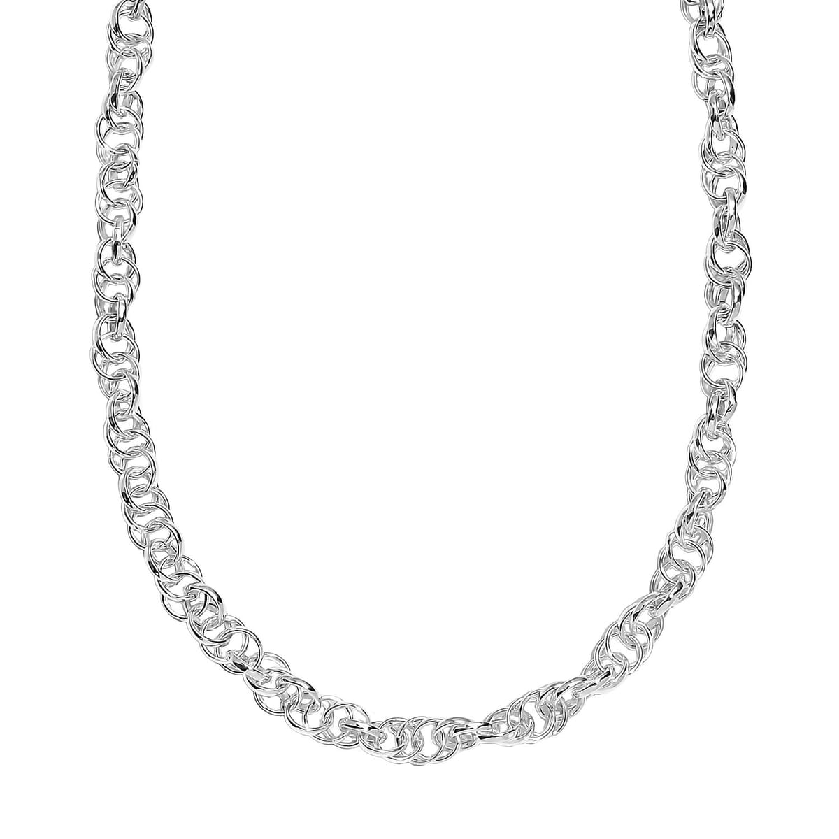 Link Chain Necklace in Sterling Silver 20 Inches 18.15 Grams image number 4