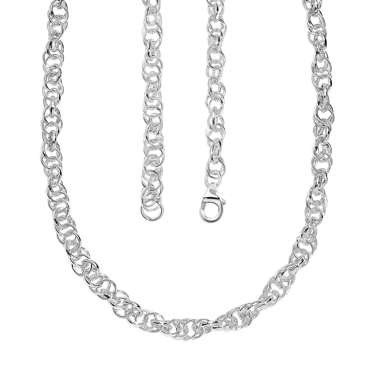 Link Chain Necklace in Sterling Silver 20 Inches 18.15 Grams image number 5