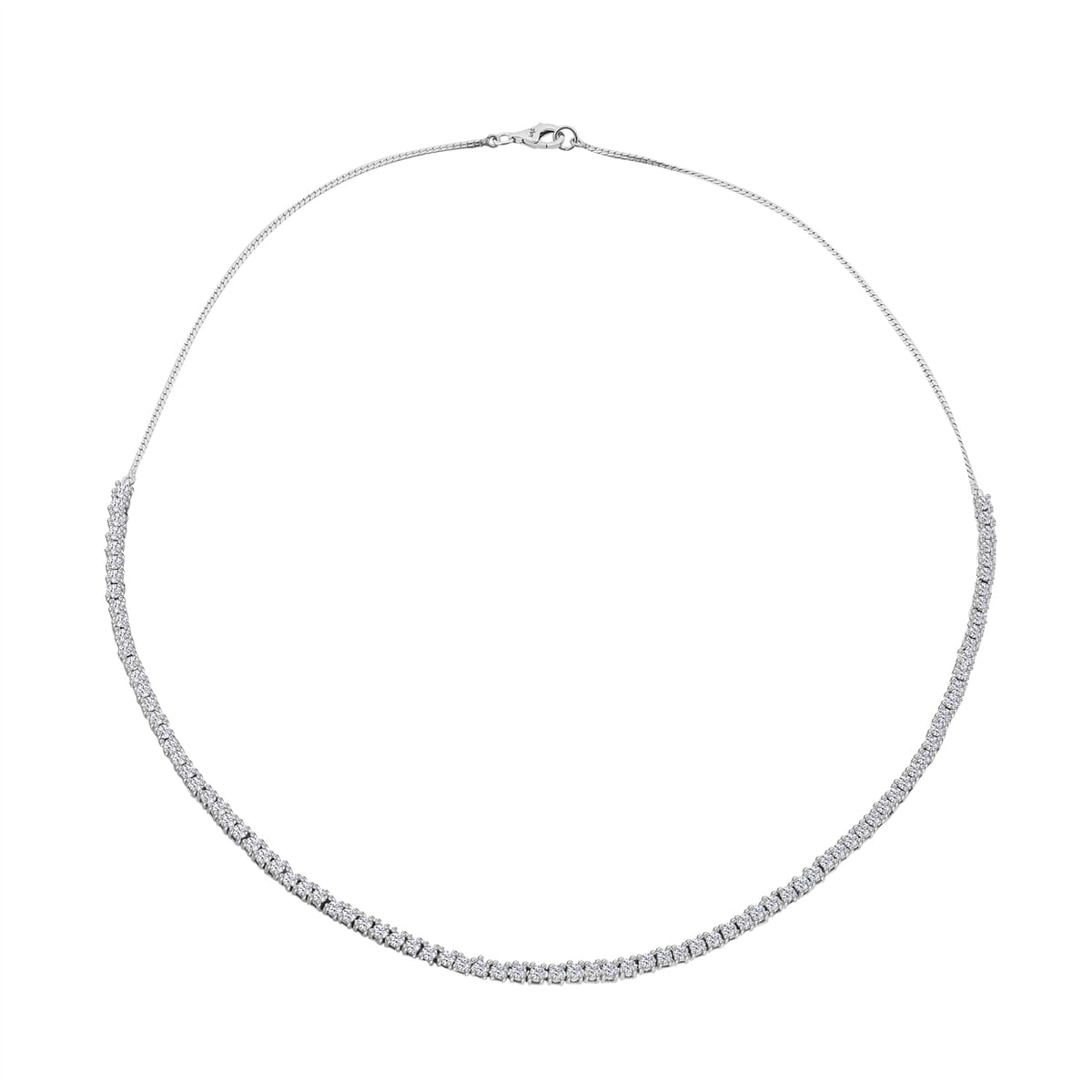 Luxuriant Lab Grown Diamond G-H SI 4.00 ctw Necklace in Rhodium Over Sterling Silver 18 Inches (Del. In 10-12 Days) image number 0