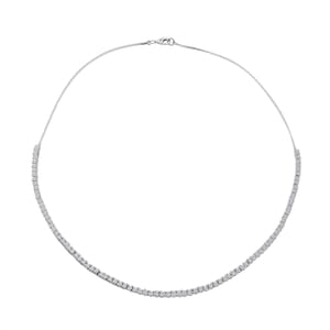 Luxuriant Lab Grown Diamond G-H SI 4.00 ctw Necklace in Rhodium Over Sterling Silver 18 Inches (Del. In 10-12 Days)
