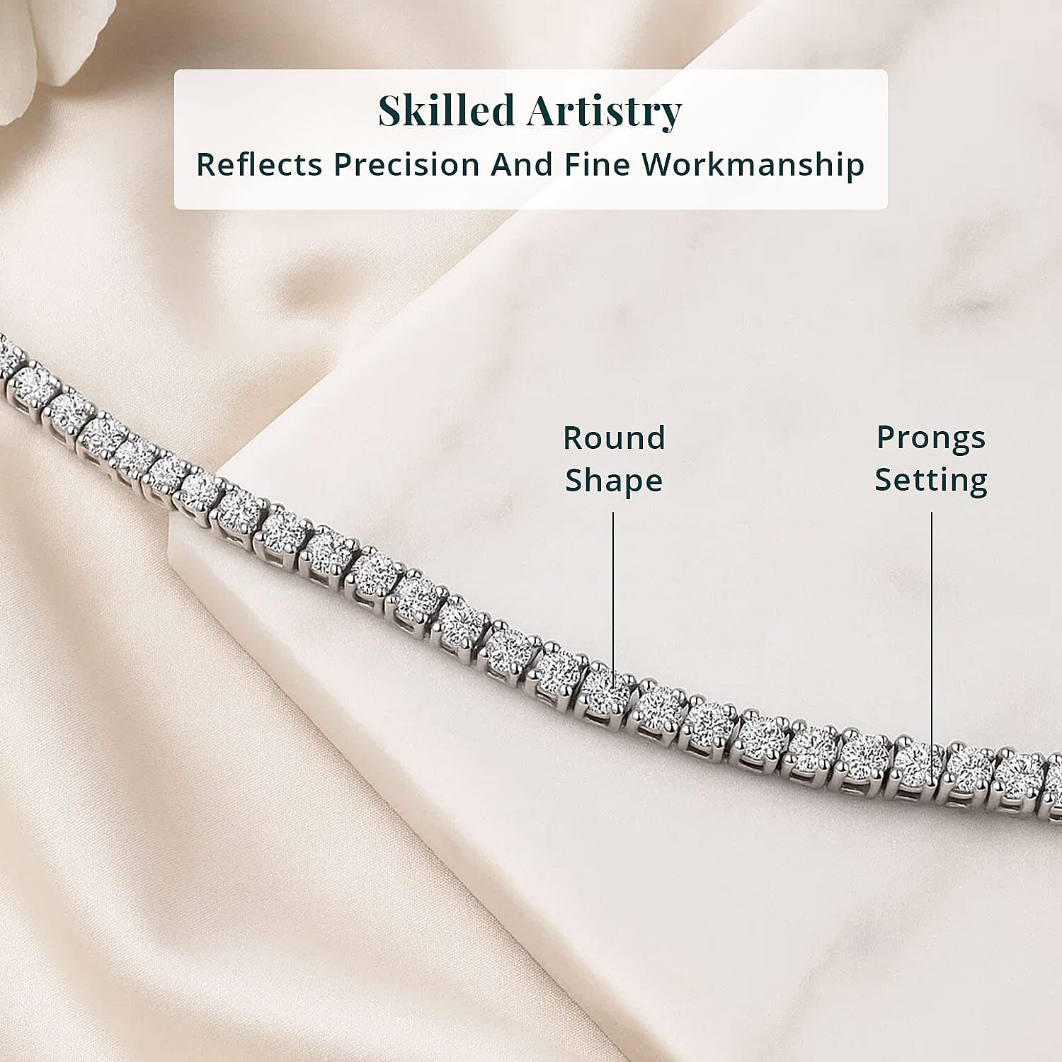 Luxuriant Lab Grown Diamond G-H SI 4.00 ctw Necklace in Rhodium Over Sterling Silver 18 Inches (Del. In 10-12 Days)