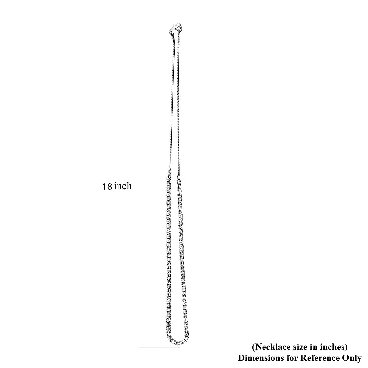 Luxuriant Lab Grown Diamond G-H SI 4.00 ctw Necklace in Rhodium Over Sterling Silver 18 Inches (Del. In 10-12 Days)
