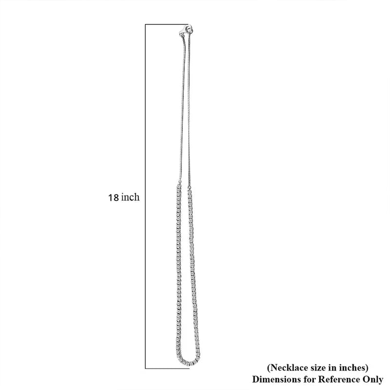 Luxuriant Lab Grown Diamond G-H SI 4.00 ctw Necklace in Rhodium Over Sterling Silver 18 Inches