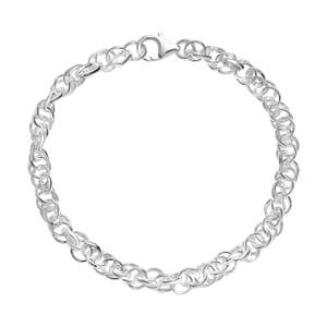 Link Chain Bracelet in Sterling Silver (7.25 In) 6.65 Grams