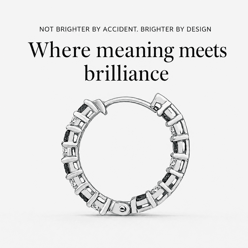 Luxuriant Lab Grown Blue Diamond (IR) and Lab Grown White Diamond SI 1.85 ctw Midnight Ice Inside Out Hoop Earrings in Rhodium Over Sterling Silver
