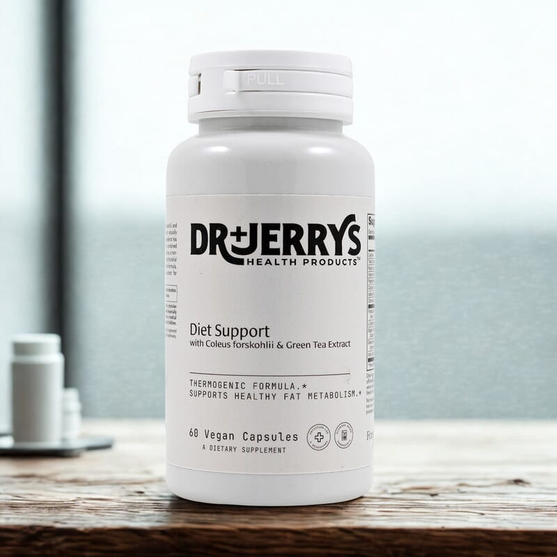 Dr. Jerry's Diet Support with Coleus Forskohlii & Green Tea Extract Dietary Supplement (60 Vegan Capsules)