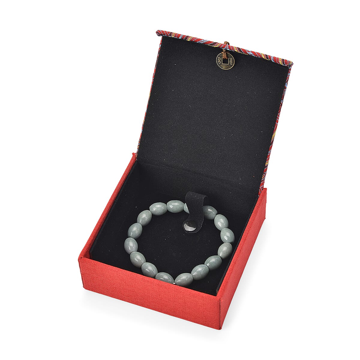 Natural Olmec Jadeite 160.00 ctw Barrel Stretch Bracelet image number 5