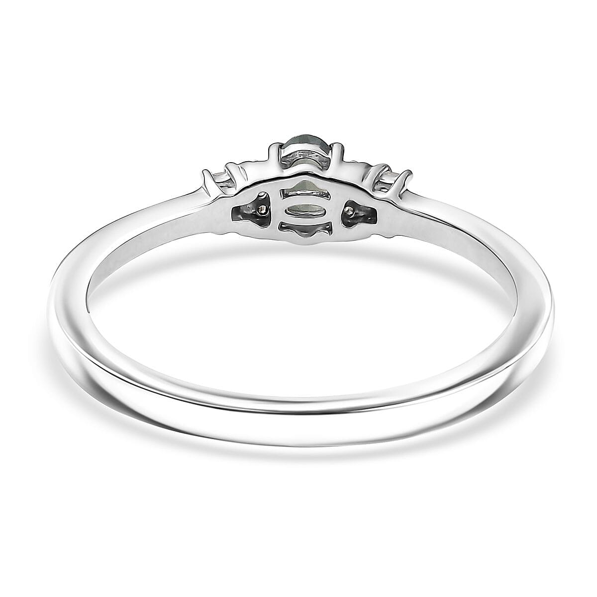 D’Joy Narsipatnam Alexandrite and White Zircon 0.40 ctw Shadow Glow Ring in Rhodium Over Sterling Silver (Size 6.0) image number 4