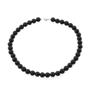 Black Obsidian 295.00 ctw Beaded Necklace in Sterling Silver 18 Inches