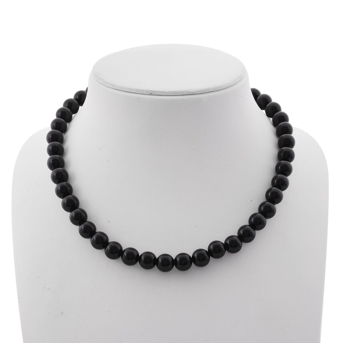 Black Obsidian 295.00 ctw Beaded Necklace in Sterling Silver 18 Inches image number 2