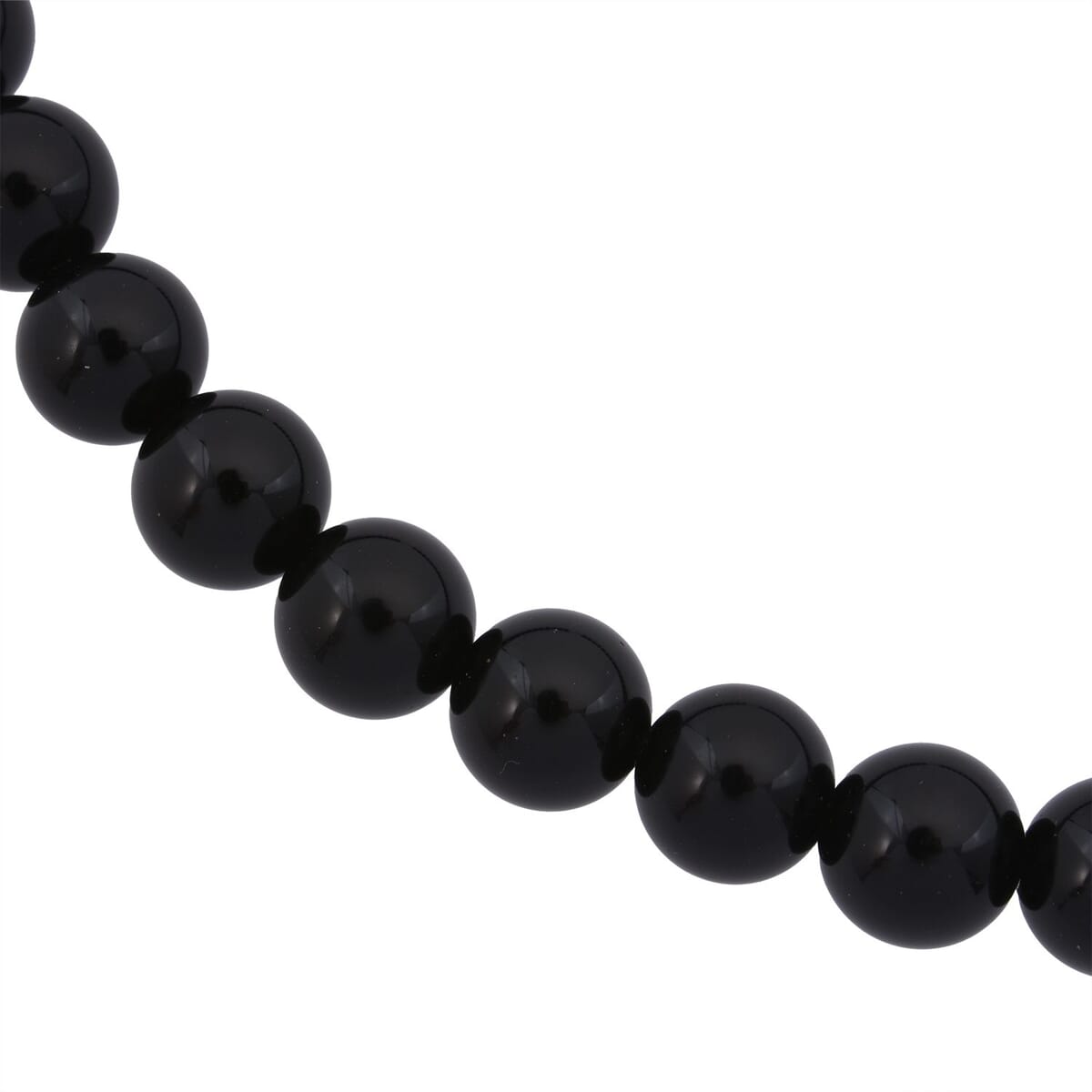 Black Obsidian 295.00 ctw Beaded Necklace in Sterling Silver 18 Inches image number 3