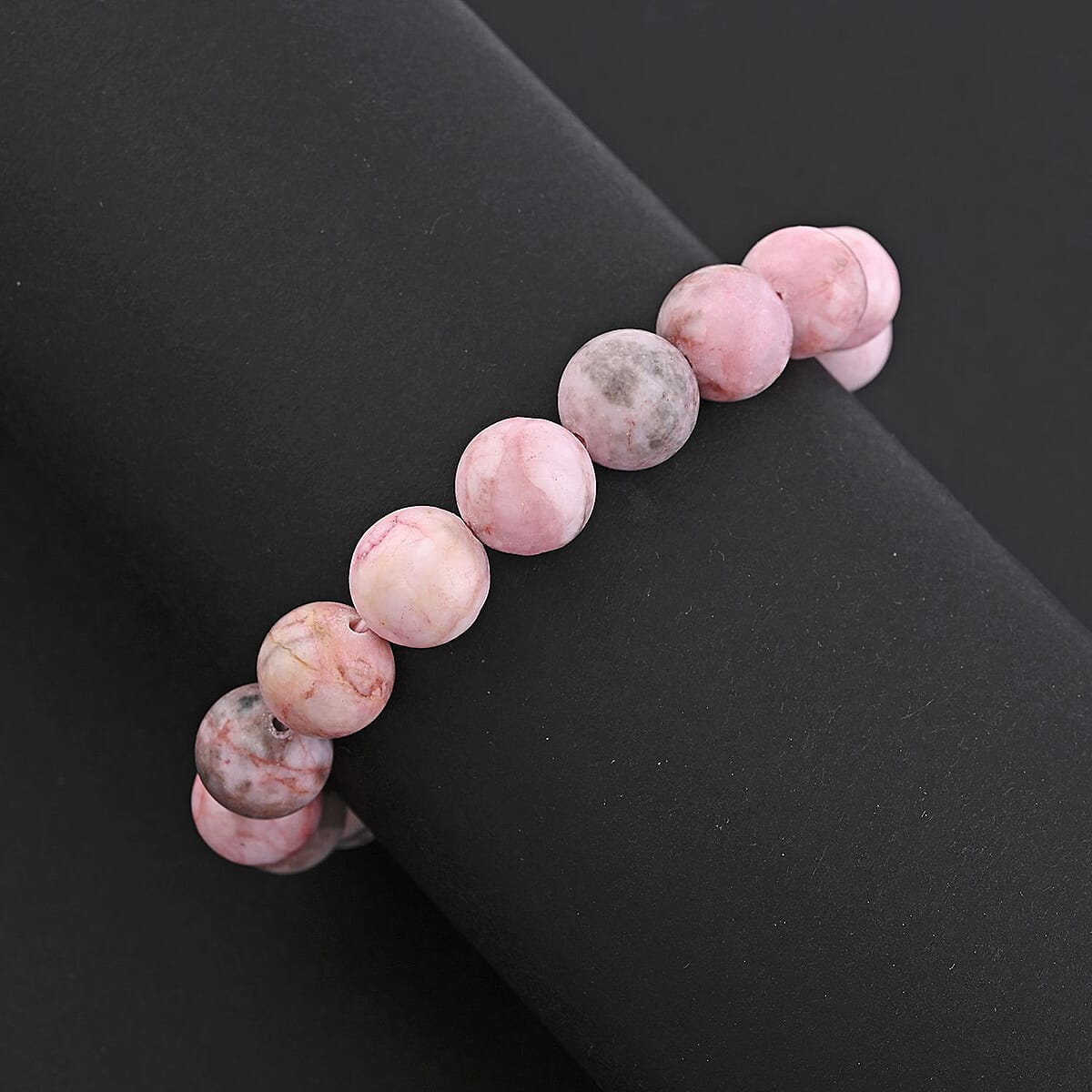 Pink Zebra Jasper 149.50 ctw Beaded Stretch Bracelet image number 1