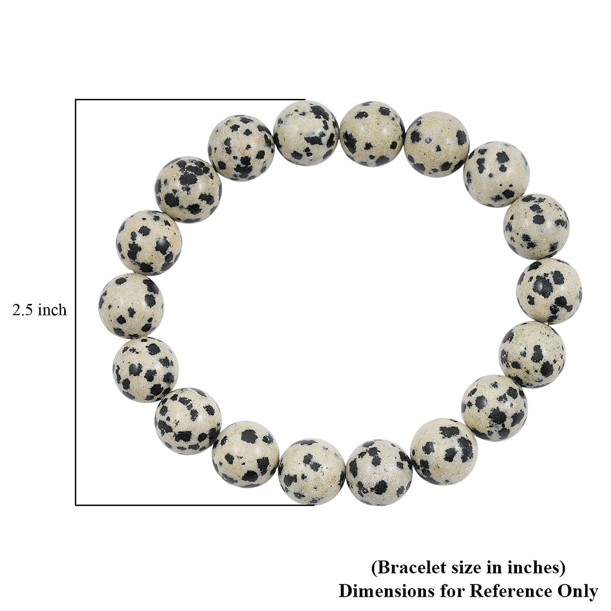 Dalmation Jasper 135.85 ctw Beaded Stretch Bracelet image number 2