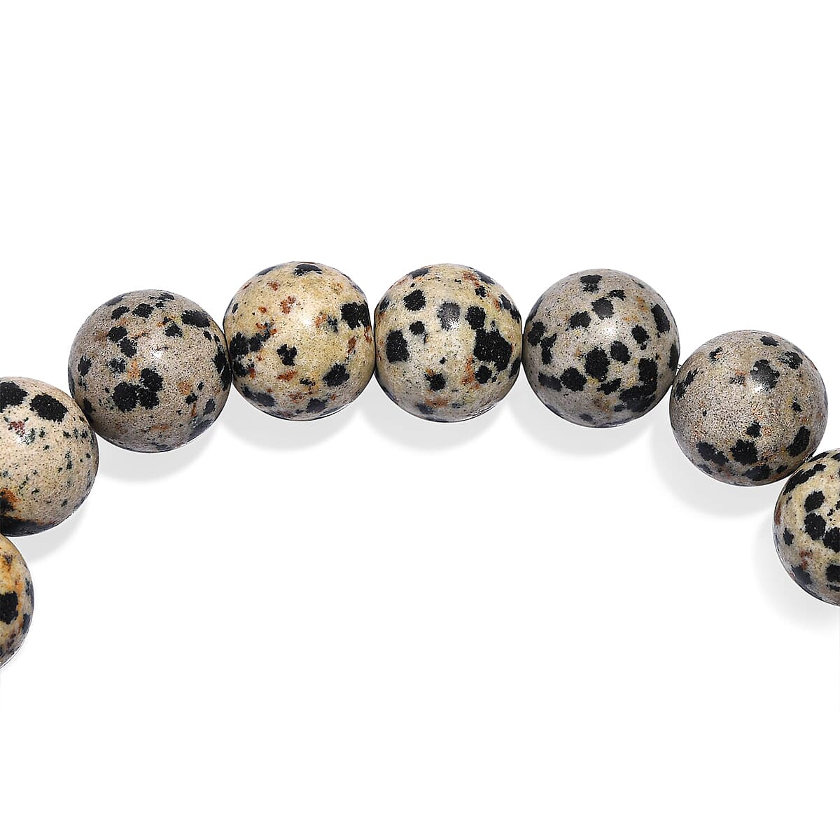 Dalmation Jasper 135.85 ctw Beaded Stretch Bracelet image number 3