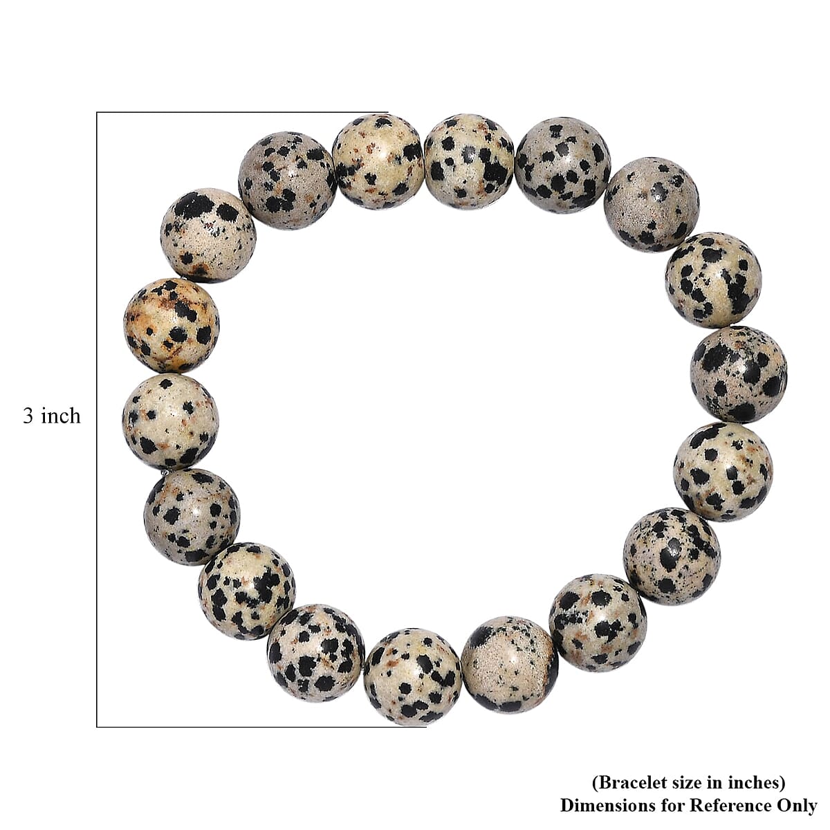 Dalmation Jasper 135.85 ctw Beaded Stretch Bracelet image number 5